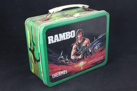 how much is a metal rambo lunch box worth|vintage rambo lunch box for sale .